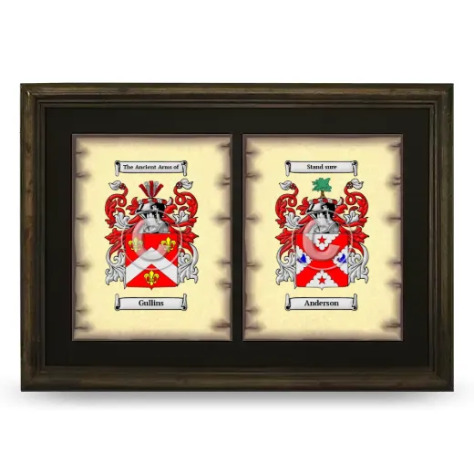 Double Coat of Arms Framed - Brown