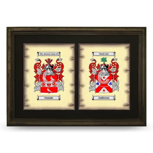 Double Coat of Arms Framed - Brown