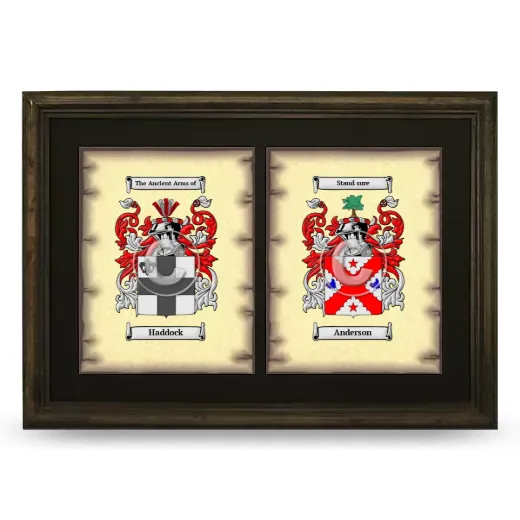 Double Coat of Arms Framed - Brown