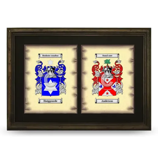 Double Coat of Arms Framed - Brown