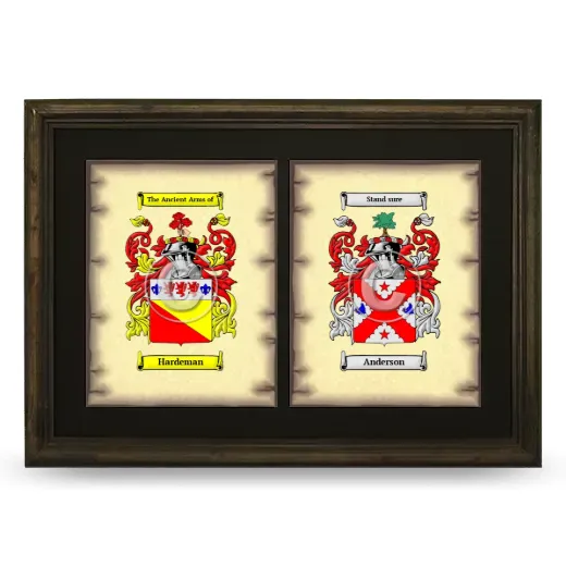 Double Coat of Arms Framed - Brown
