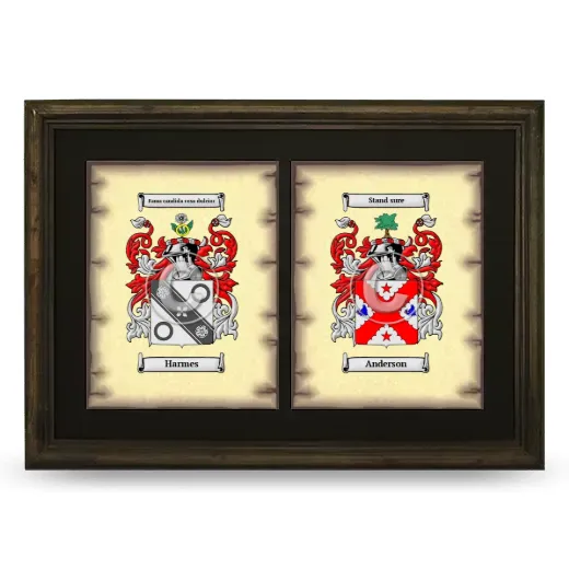 Double Coat of Arms Framed - Brown