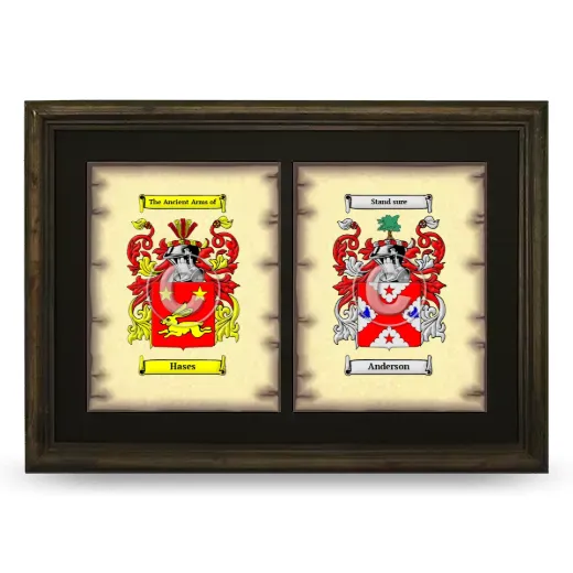 Double Coat of Arms Framed - Brown