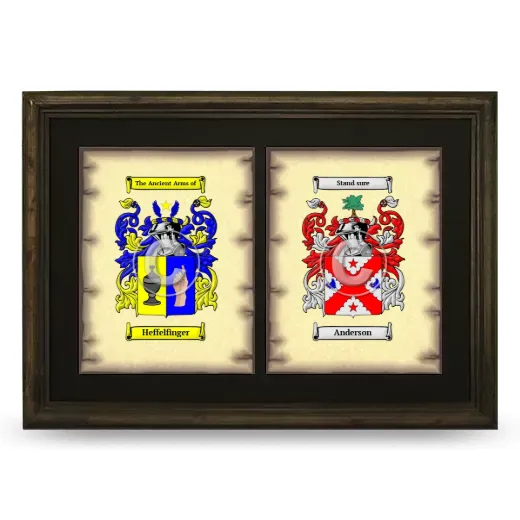 Double Coat of Arms Framed - Brown