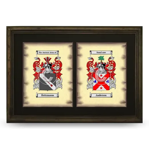Double Coat of Arms Framed - Brown
