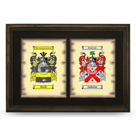 Double Coat of Arms Framed - Brown