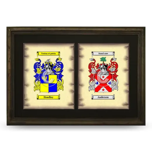 Double Coat of Arms Framed - Brown