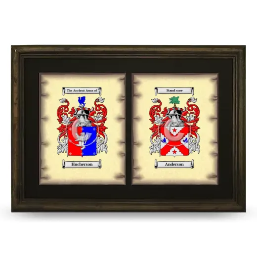 Double Coat of Arms Framed - Brown