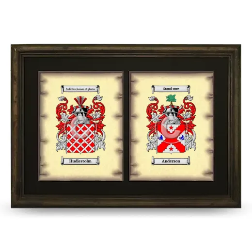 Double Coat of Arms Framed - Brown