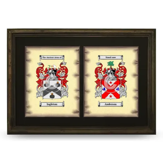 Double Coat of Arms Framed - Brown