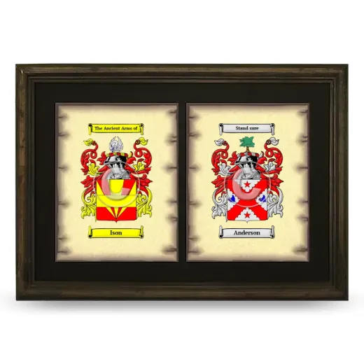 Double Coat of Arms Framed - Brown