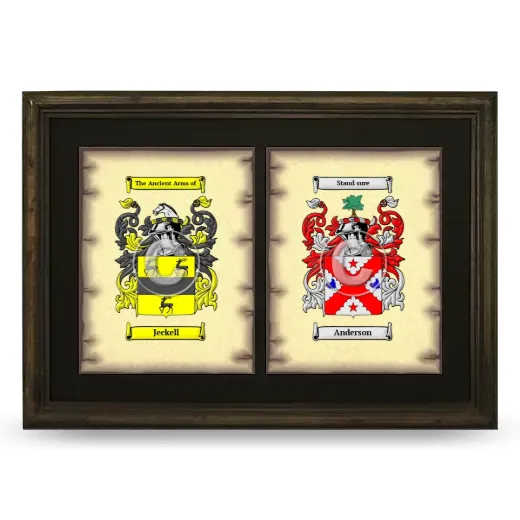 Double Coat of Arms Framed - Brown