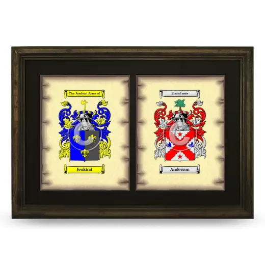 Double Coat of Arms Framed - Brown