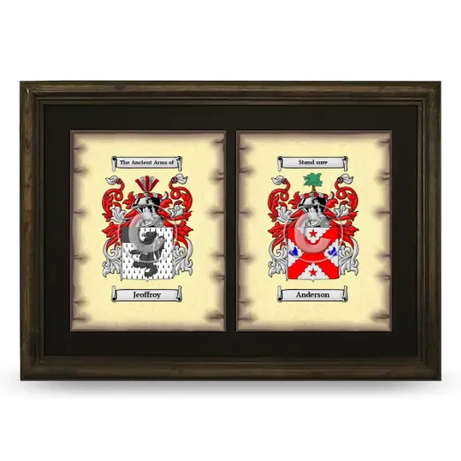 Double Coat of Arms Framed - Brown