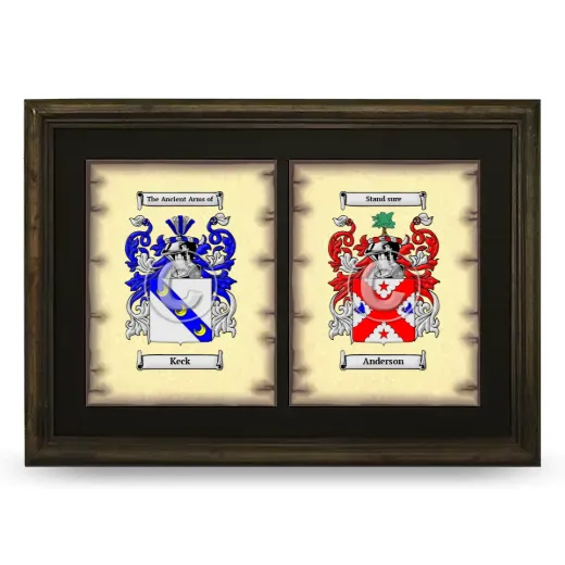 Double Coat of Arms Framed - Brown
