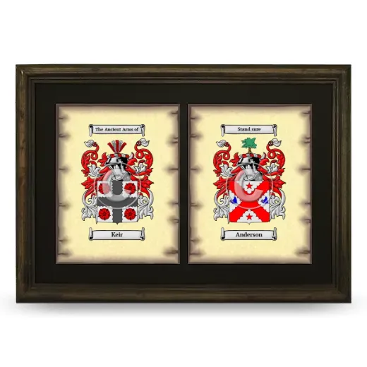 Double Coat of Arms Framed - Brown