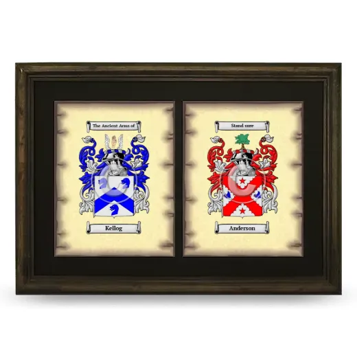 Double Coat of Arms Framed - Brown