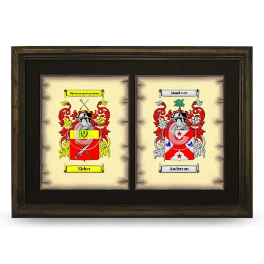 Double Coat of Arms Framed - Brown