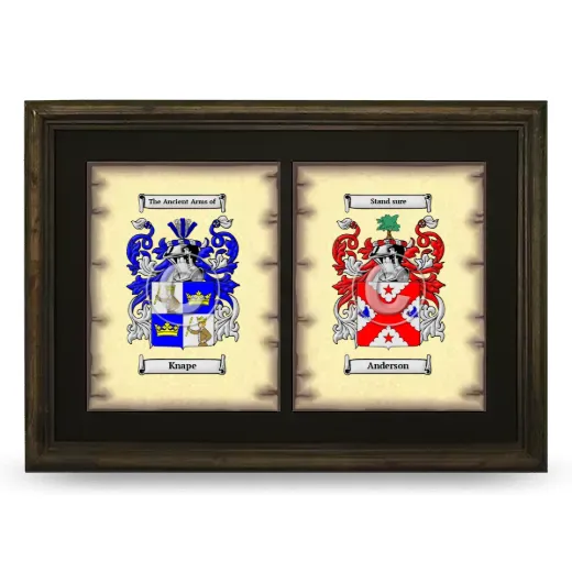 Double Coat of Arms Framed - Brown