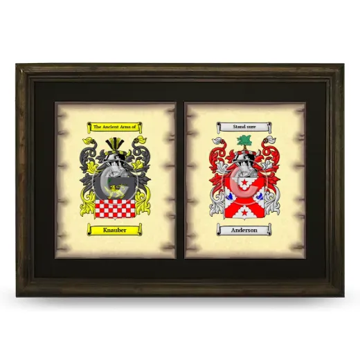 Double Coat of Arms Framed - Brown