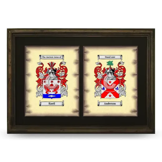Double Coat of Arms Framed - Brown