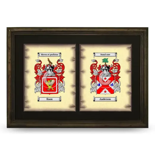 Double Coat of Arms Framed - Brown