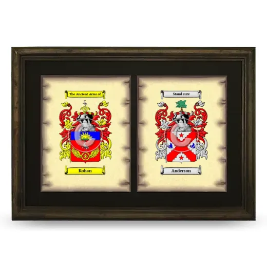 Double Coat of Arms Framed - Brown
