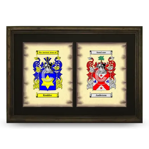 Double Coat of Arms Framed - Brown