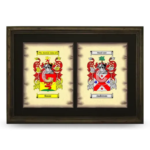 Double Coat of Arms Framed - Brown