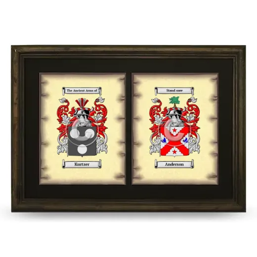 Double Coat of Arms Framed - Brown