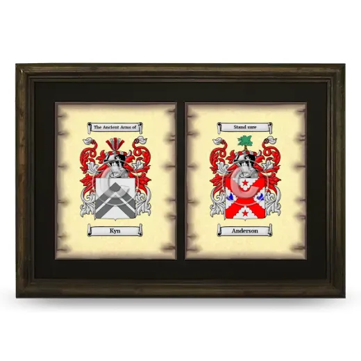 Double Coat of Arms Framed - Brown