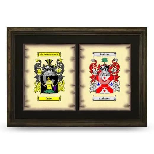 Double Coat of Arms Framed - Brown