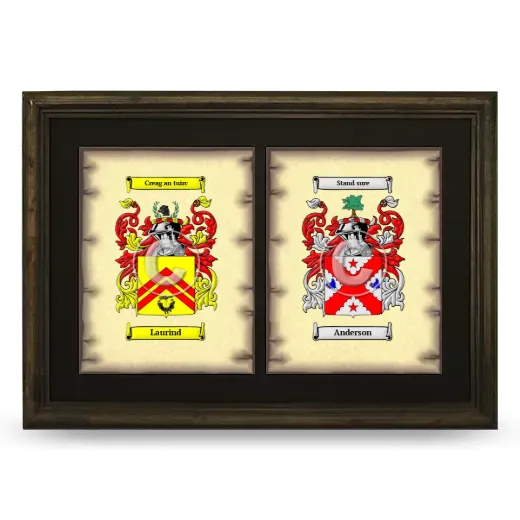 Double Coat of Arms Framed - Brown