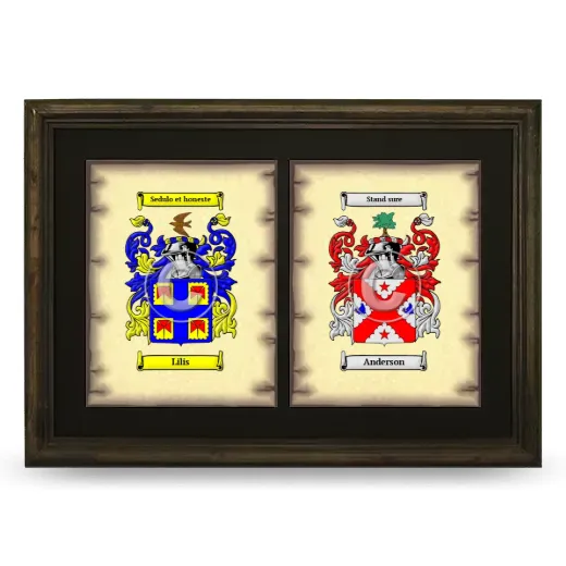 Double Coat of Arms Framed - Brown