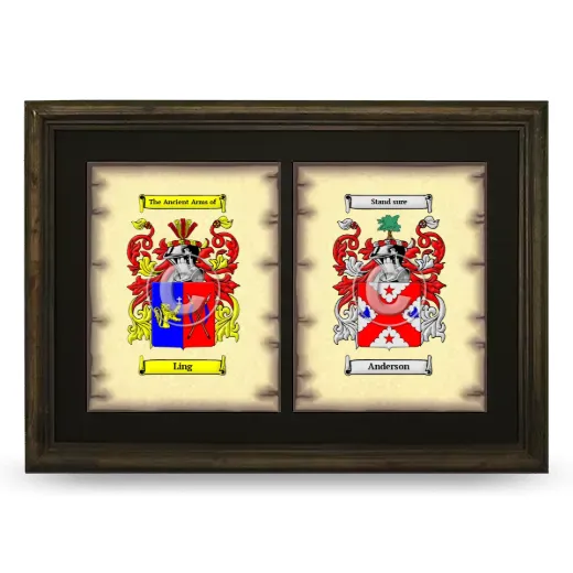 Double Coat of Arms Framed - Brown