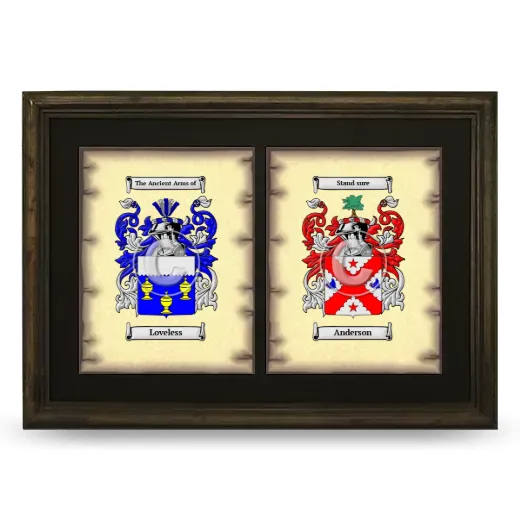 Double Coat of Arms Framed - Brown