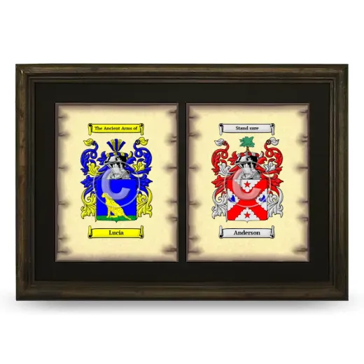 Double Coat of Arms Framed - Brown