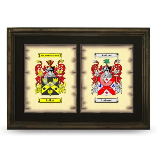 Double Coat of Arms Framed - Brown