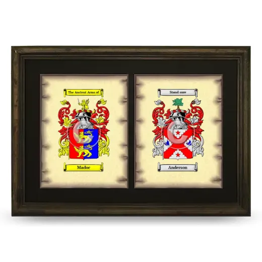 Double Coat of Arms Framed - Brown