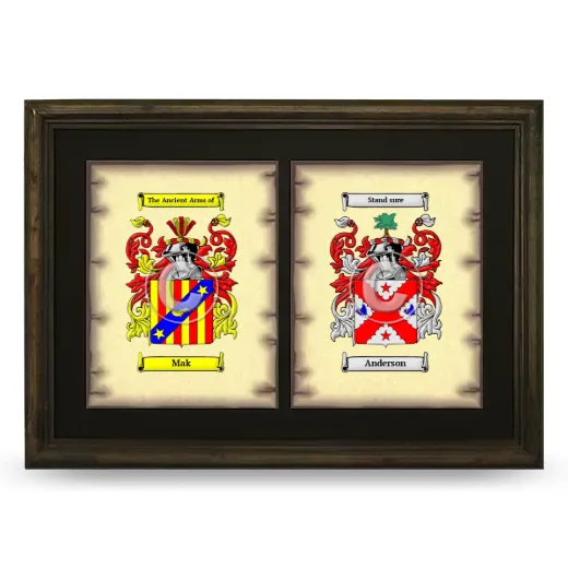 Double Coat of Arms Framed - Brown