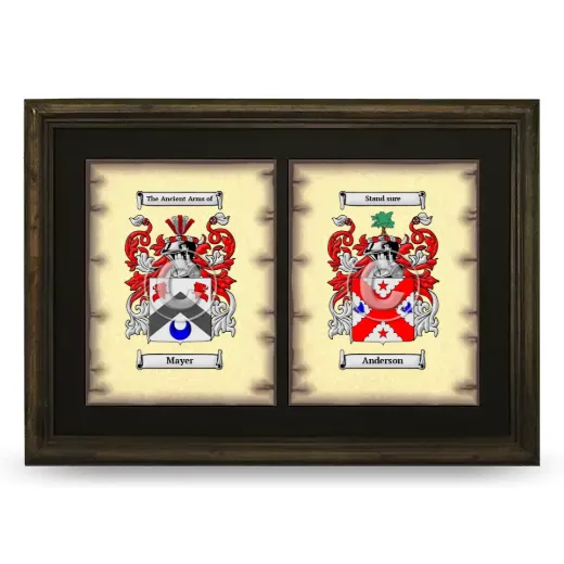 Double Coat of Arms Framed - Brown