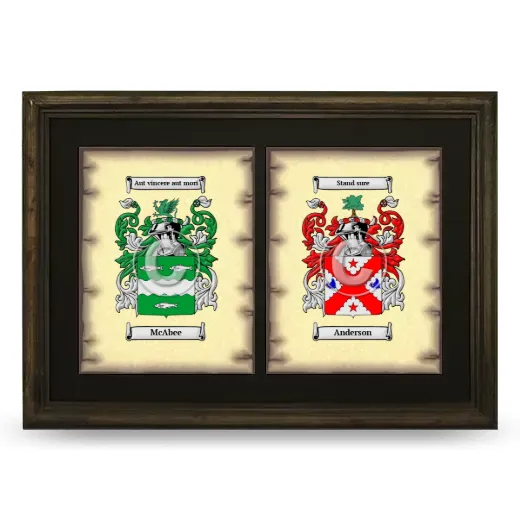 Double Coat of Arms Framed - Brown