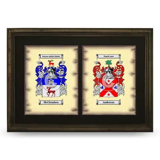 Double Coat of Arms Framed - Brown