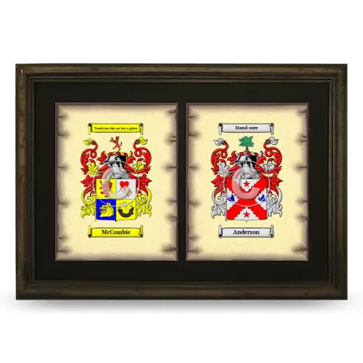 Double Coat of Arms Framed - Brown