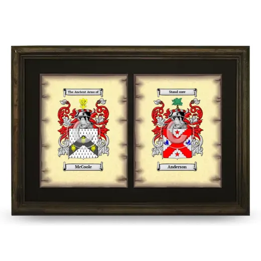 Double Coat of Arms Framed - Brown