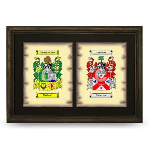 Double Coat of Arms Framed - Brown