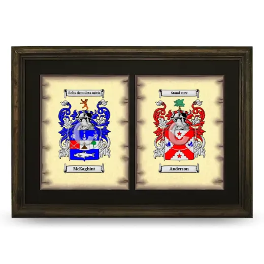 Double Coat of Arms Framed - Brown