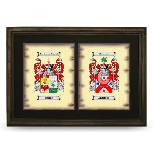 Double Coat of Arms Framed - Brown