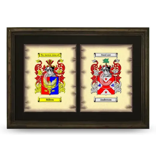 Double Coat of Arms Framed - Brown
