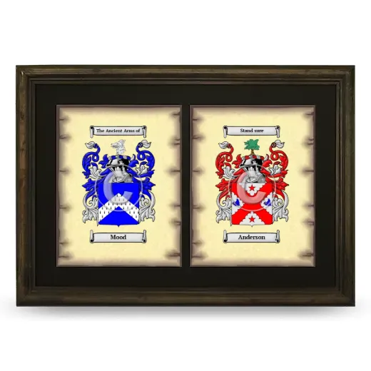 Double Coat of Arms Framed - Brown